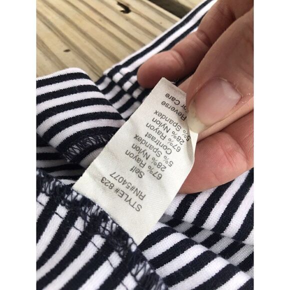 Cabi Blazer Small Navy Blue White Nautical - Picture 8 of 8